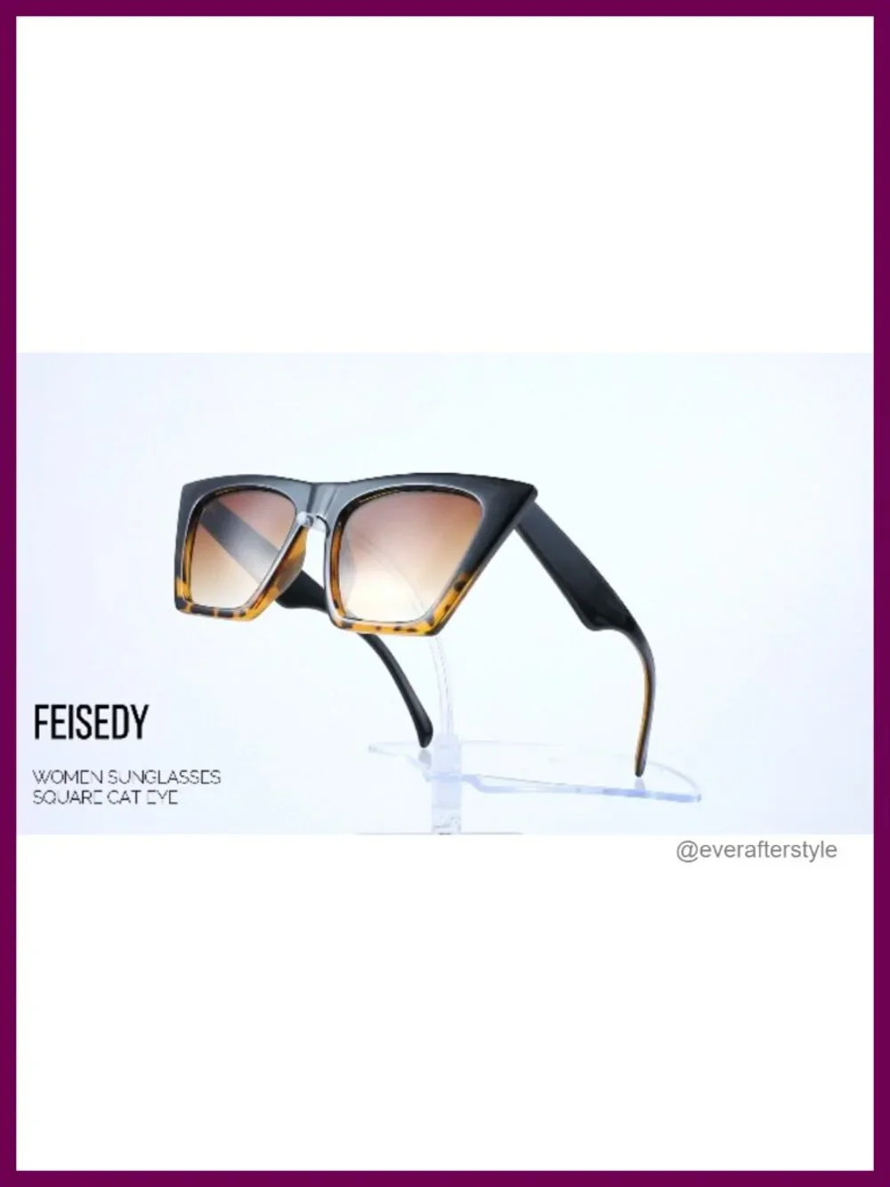 Vintage Square Cat Eye Sunglasses Women Trendy Cateye Acetate Frame Polarized